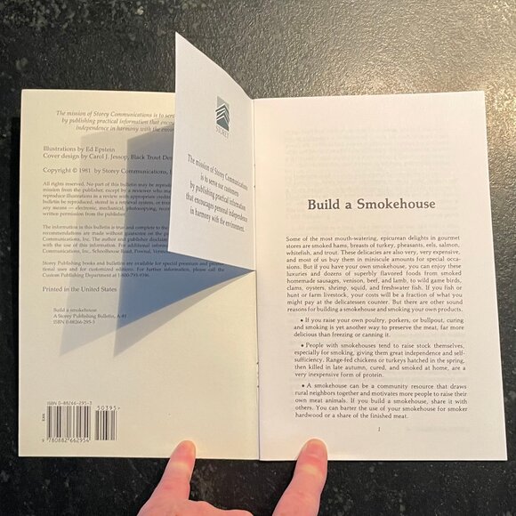 "Build a Smokehouse," by Ed Epstein, 1981 Storey Publications Bulletin A-81 - Picture 5 of 6